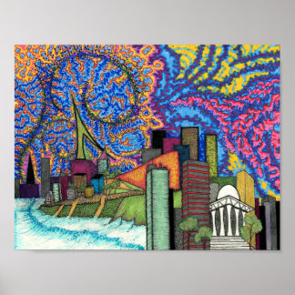 Poster Ligne aérienne côtière