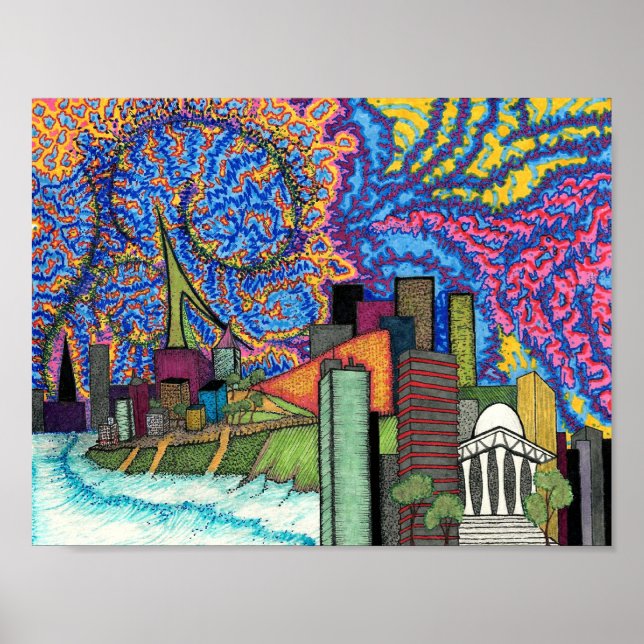 Poster Ligne aérienne côtière (Devant)