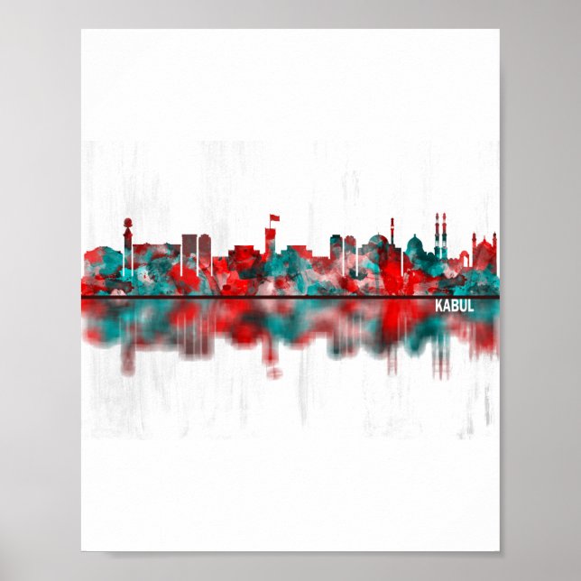 Poster Ligne aérienne de Kaboul Afghanistan (Devant)