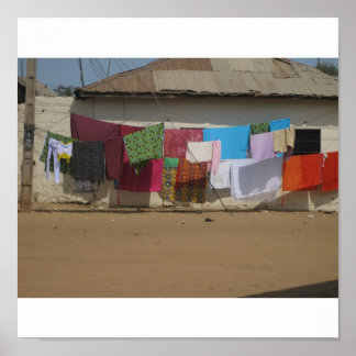 Poster Ligne africaine de lavage
