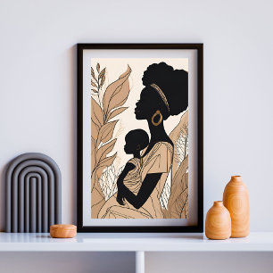 Poster Ligne artistique afrocentrique aux tons terreux