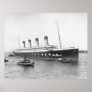 Poster Ligne blanche RMS Olympic, 1911 d'étoile. Photo