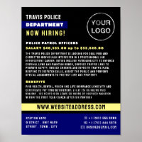 Ligne Bleue & Logo, Agent de police, Recrutement e