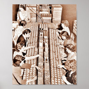 Poster Ligne d'assemblage du Plante de la Défense