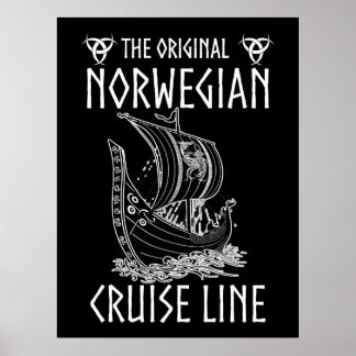 Poster Ligne de croisière norvégienne d'origine - Voyage