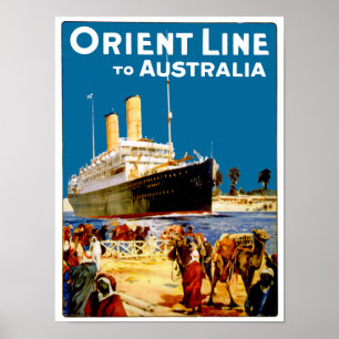 Poster Ligne de l'Orient vers l'Australie