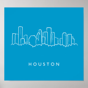 Poster Ligne d'horizon de Houston