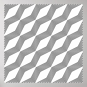 Poster Ligne diagonale bande angulaire