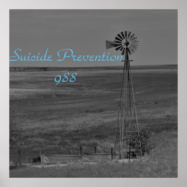 Poster Ligne d'urgence sur la prévention du suicide (Devant)