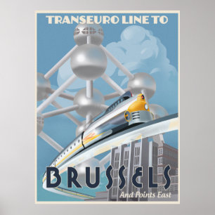Poster Ligne futuriste de Transport-Euro