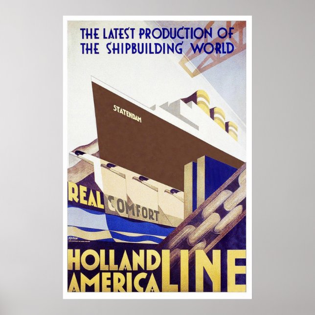 Poster Ligne Holland America (Devant)