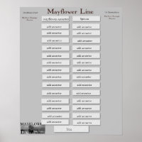 Ligne Mayflower - 16 générations - Police plus sim