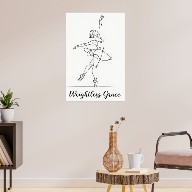 Poster Ligne minimaliste Ballerina (Salon 3)