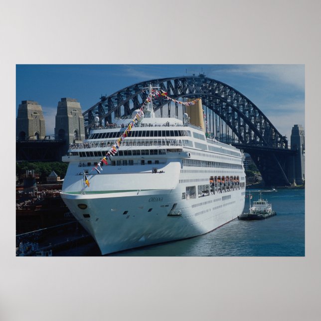 Poster Ligne Oriana sur son voyage inaugural, harbo (Devant)