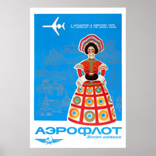 Poster Lignes aériennes soviétiques