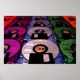 Poster Lignes de floppies