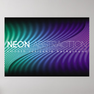 Poster Lignes de néon brillant arrière - plan avec style 