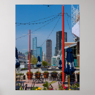 Poster Lignes de quai de marine