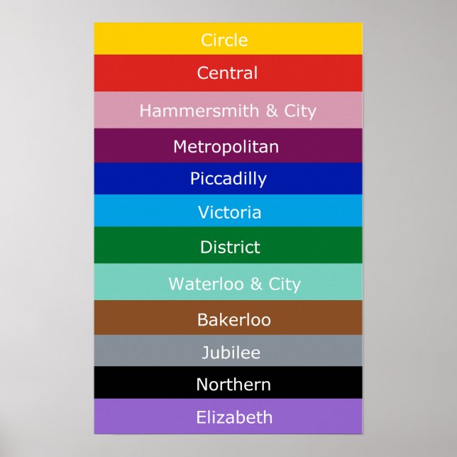 Poster Lignes de tube (Devant)