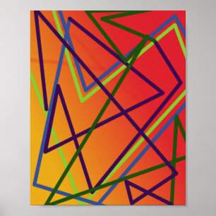Poster Lignes déchiquetées
