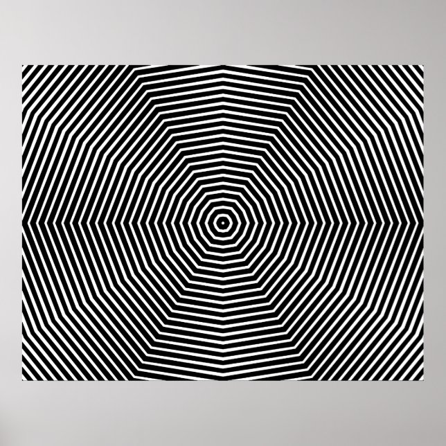 Poster Lignes d'illusion optique (Devant)