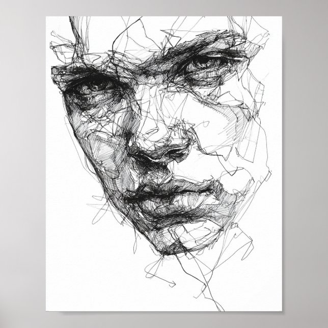 Poster Lignes d'un regard fracturé (Devant)