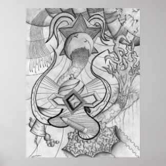 Poster Lignes en mouvement