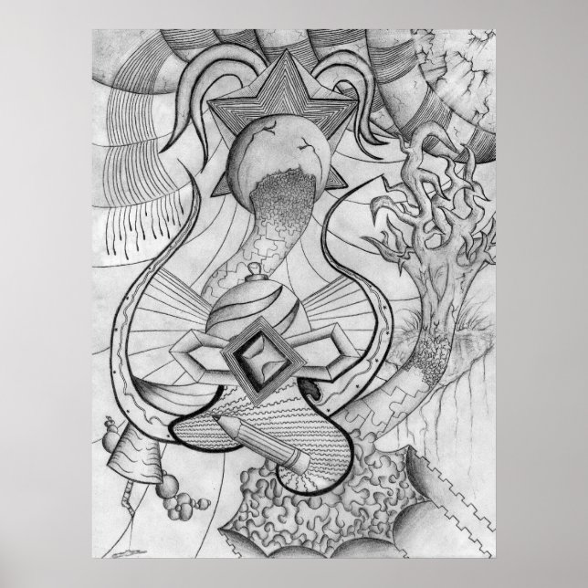 Poster Lignes en mouvement (Devant)