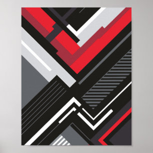Poster Lignes et angles géométriques gras