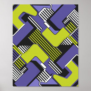 Poster Lignes et formes Abstraites géométriques