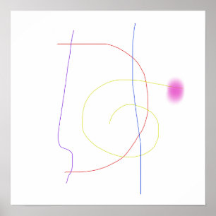 Poster Lignes géométriques Abstraites