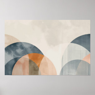 Poster Lignes intersectées courbes avec espace de copie