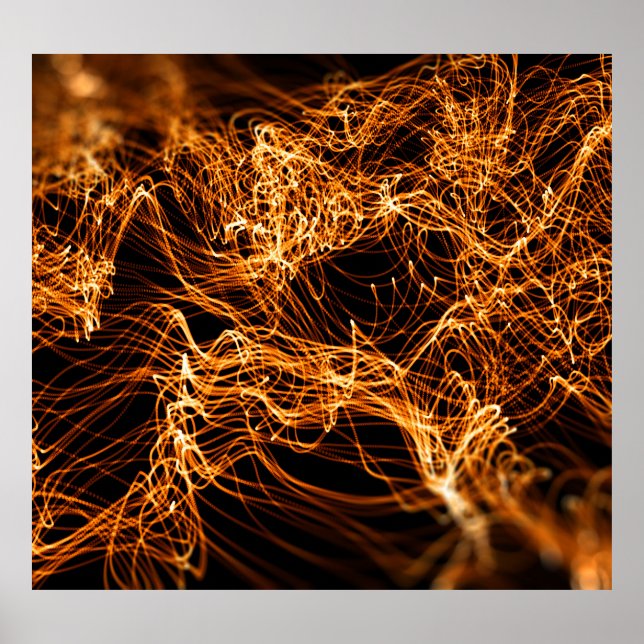 Poster Lignes ondulées, particules rondes, théorie des co (Devant)