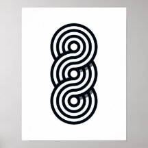 Lignes parallèles Art Print - Ligne noire et blanc