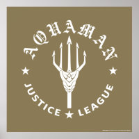 Ligue de Justice | Aquaman Retro Trident Emblem