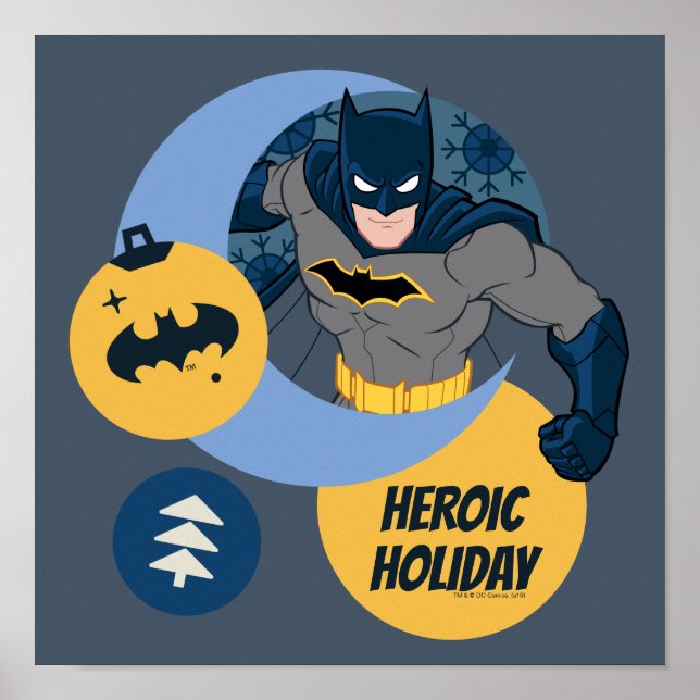 Poster Ligue de Justice Batman Holiday Bauble (Devant)
