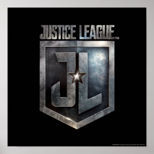 Poster Ligue de Justice Bouclier JL métallique