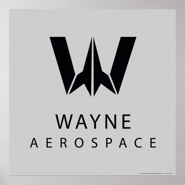 Poster Ligue de Justice | Logo Wayne Aerospace (Devant)