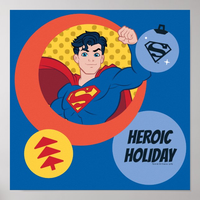 Poster Ligue de Justice Superman Holiday Bauble (Devant)