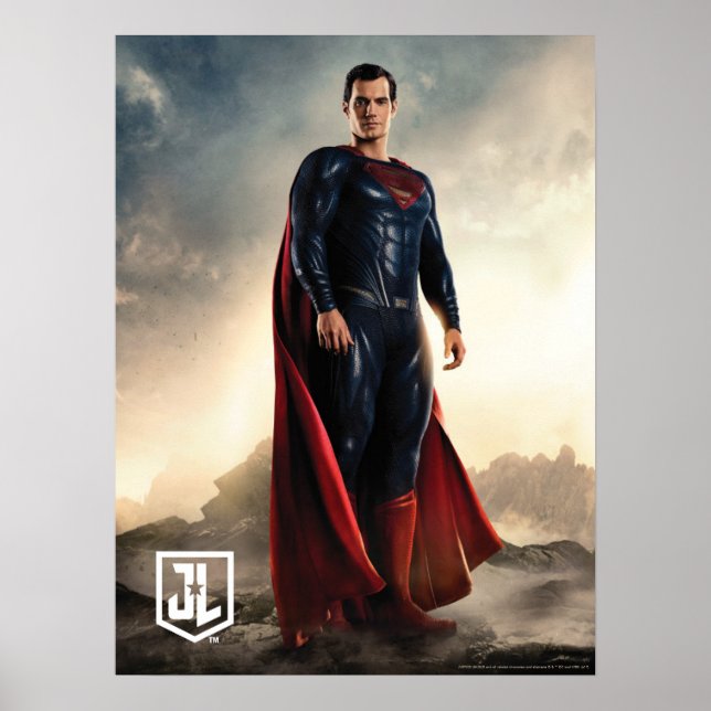 Poster Ligue de Justice | Superman Sur Le Champ De Batail (Devant)