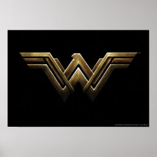 Poster Ligue de Justice   Symbole métallurgique Wonder Wo