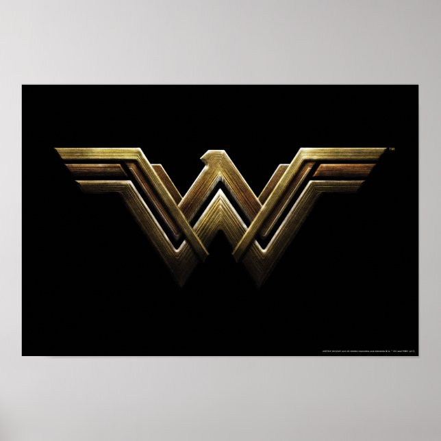 Poster Ligue de Justice | Symbole métallurgique Wonder Wo (Devant)