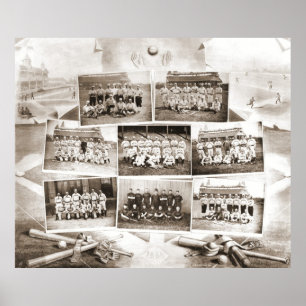 Poster Ligue nationale de baseball 1888