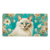 Lilac Lynx Point Siamese Portrait Art