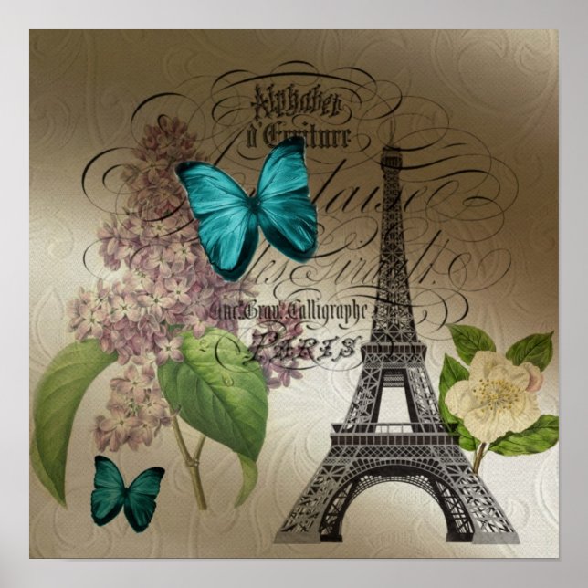 Poster lilac scripts modern vinthiff (Devant)