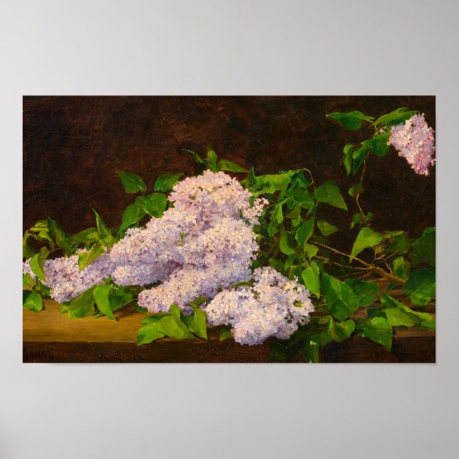 Poster Lilac Spray, 1890 par Albert Anker (Devant)