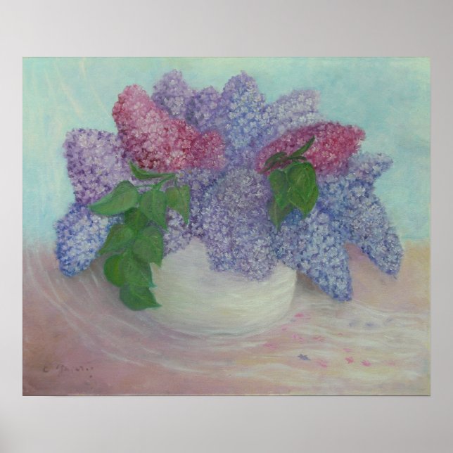 Poster Lilacs Dans Un Vase (Devant)