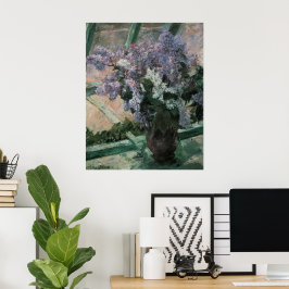 Poster Lilacs dans une fenêtre par Mary Cassatt, Art Vint