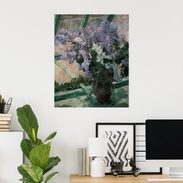 Poster Lilacs dans une fenêtre par Mary Cassatt, Art Vint (Bureau à domicile)