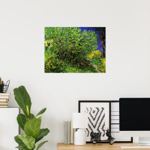 Poster Lilas par Vincent van Gogh, Fleurs de jardin ancie